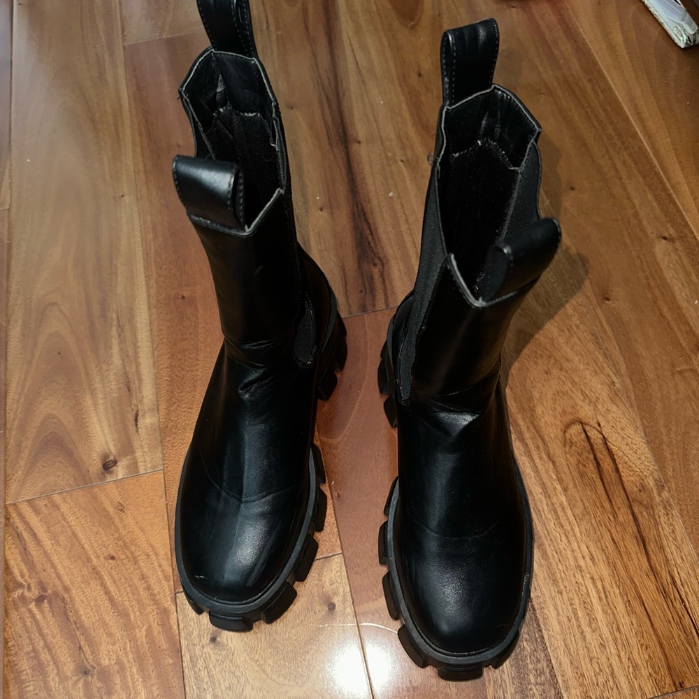 Black Extreme Chunky Chelsea Boots - Picture 5 of 6